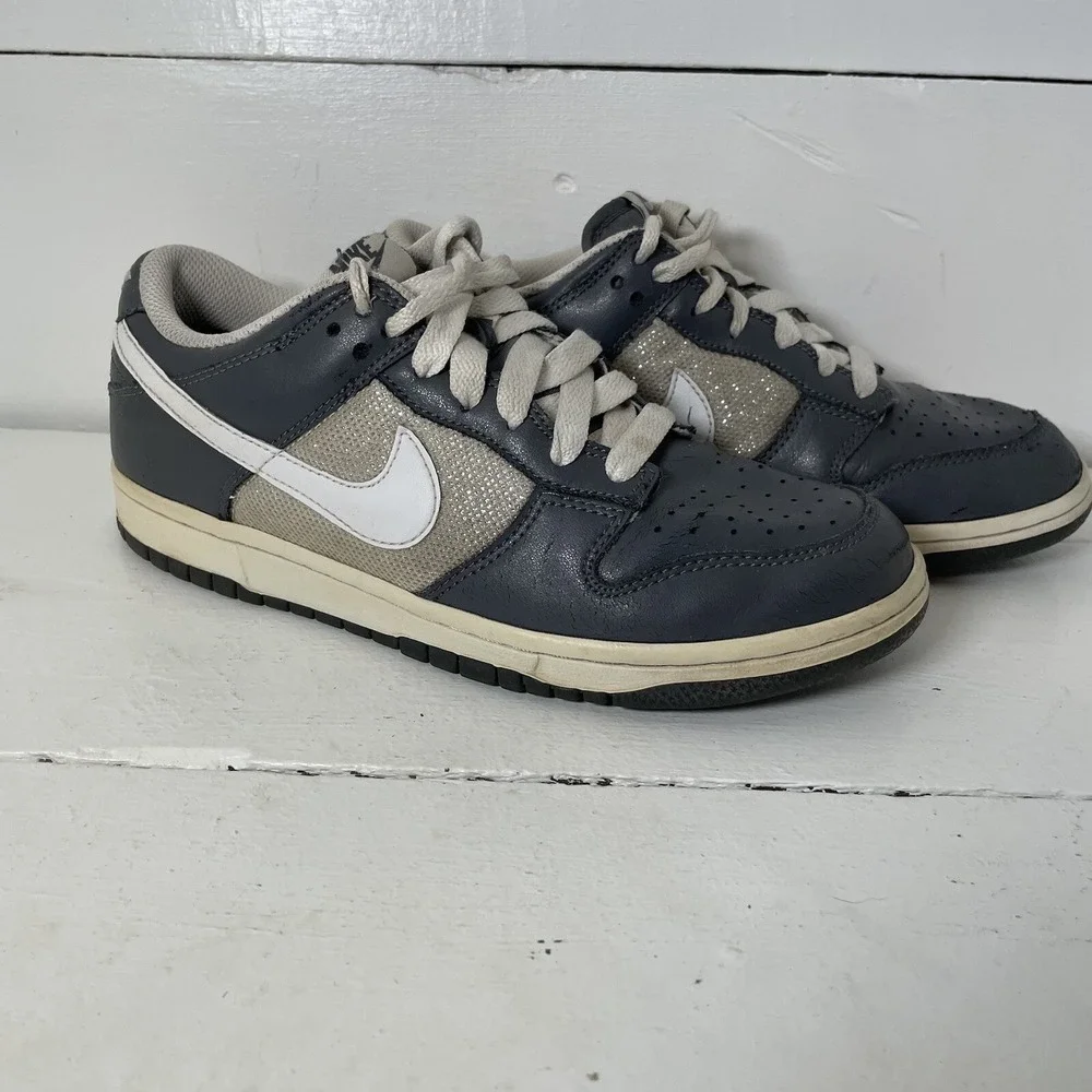Nike Dunk Low CL 'Dark Grey‎ White Silver', women's size 9 | 317815-012 | 2009